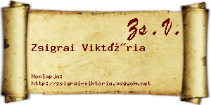 Zsigrai Viktória névjegykártya